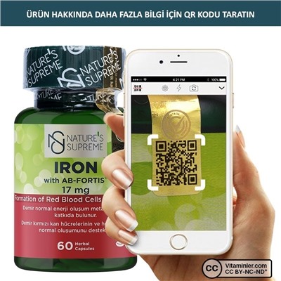 Nature's Supreme Iron 17 мг 60 капсул