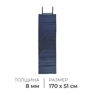Коврик туристический ONLITOP, складной, 170×51×0.8 см, тёмно-синий/голубой