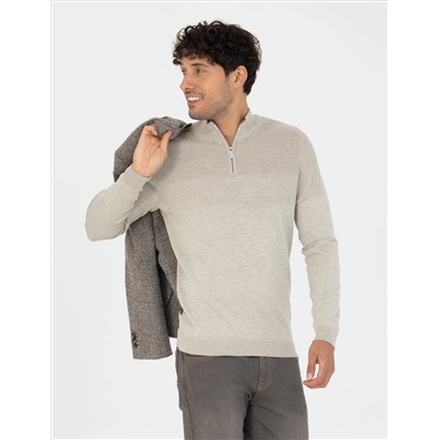 Песчанный меландж Слим Fit Fit Zippered