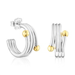 Pendientes St Tropez - plata 925 - plata bañada en oro de 18 kt