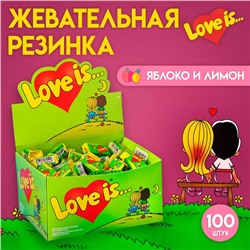 Жевательная резинка Love is «Яблоко и лимон», 4,2 г