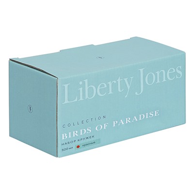 Набор кружек Birds of Paradise, 500 мл, красные, 2 шт.