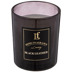СВЕЧА АРОМАТИЗИРОВАННАЯ В СТАКАНЕ "BLACK LEATHER" 6*7,5 СМ