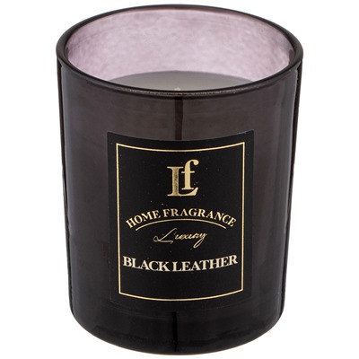 СВЕЧА АРОМАТИЗИРОВАННАЯ В СТАКАНЕ "BLACK LEATHER" 6*7,5 СМ