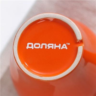 Кружка Доляна Coffee break, 280 мл, керамика, оранжевая