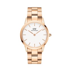 Reloj de acero Iconic Link - 36 mm - Rosa dorado y blanco