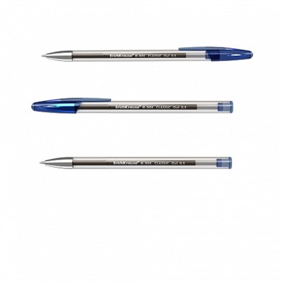 Ручка гелевая ErichKrause R-301 Classic Gel Stick, узел 0.5 мм, чернила синие, длина линии письма 600 метров