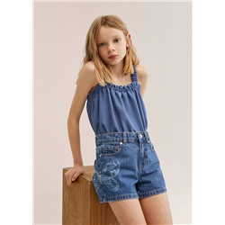 Shorts denim mariposa -  Niña | MANGO OUTLET España