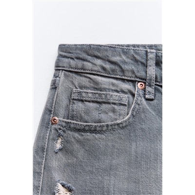 JEANS TRF WIDE LEG ROTOS TIRO MEDIO
