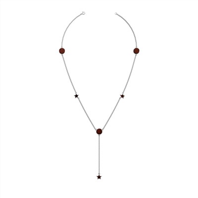 Колье серебряное с янтарём N10010RV