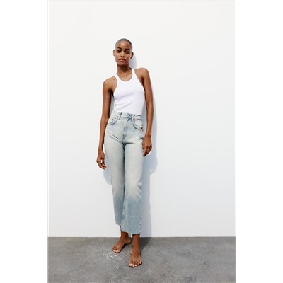 JEANS TRF RECTOS TIRO ALTO