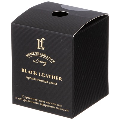 СВЕЧА АРОМАТИЗИРОВАННАЯ В СТАКАНЕ "BLACK LEATHER" 6*7,5 СМ