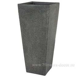 Кашпо полистоун Nobilis Marco "Rock2-grey Cone", 30х30хH67 см с тех.горшком