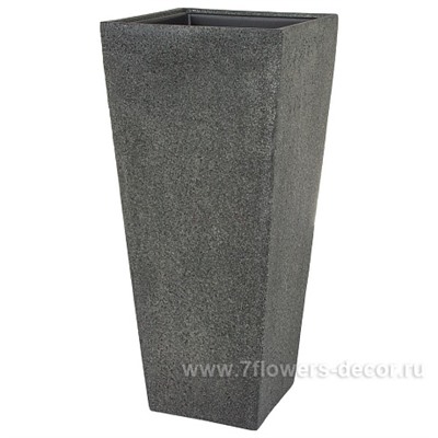 Кашпо полистоун Nobilis Marco "Rock2-grey Cone", 30х30хH67 см с тех.горшком