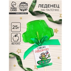 Леденец на палочке «Самому отважному», вкус: яблоко, 25 г.
