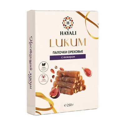 Лукум палочки ореховые с инжиром, 250 г