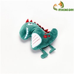 Игрушка для кошек с кошачьей мятой "Дракон", 10 см, зелёная