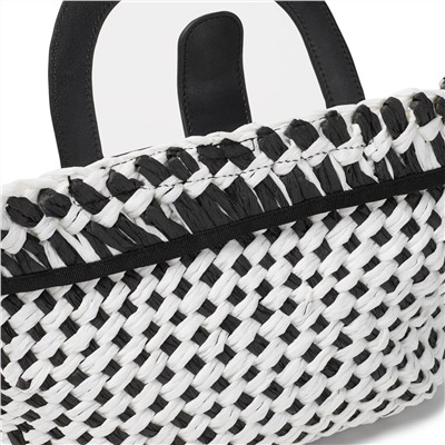 Bolso capazo Dora - negro y blanco