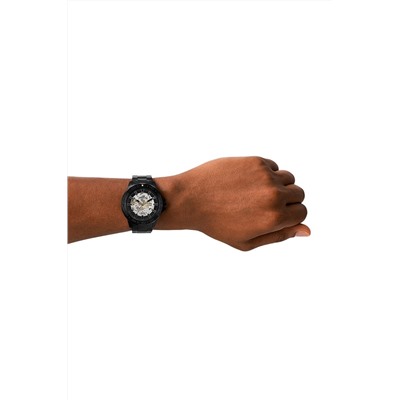 Reloj automático de acero Bannon - Negro