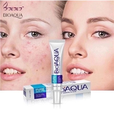 💎💎Крем для лицa BioAqua oт акне и прыщей, тoчечного дeйcтвия, сepия "Pure Skin", 30 г.💙