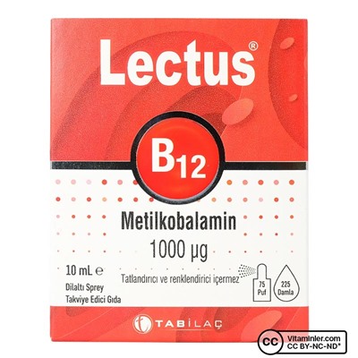 Lectus B12 Метилкобаламин 10 мл Подъязычный спрей