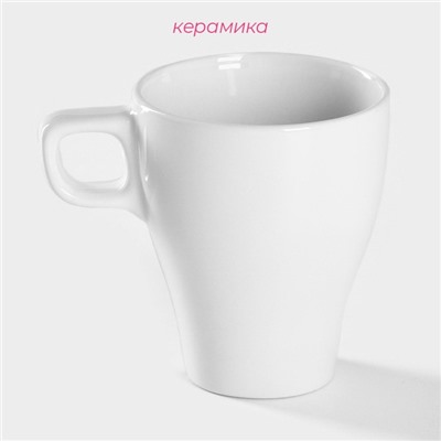 Кружка Доляна Coffee break, 280 мл, керамика, белая