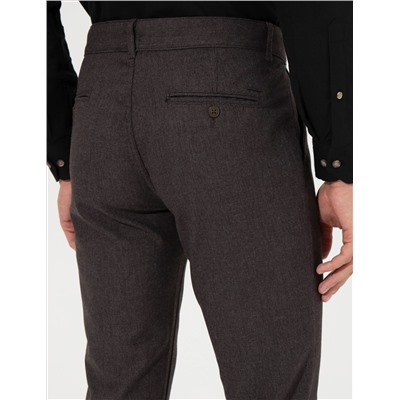 Brown Slim Fit Canvas Bloys
