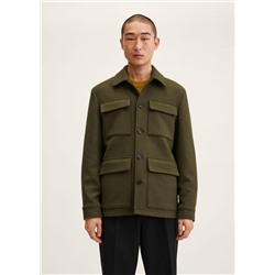 Chaquetón lana reciclada -  Hombre | MANGO OUTLET España