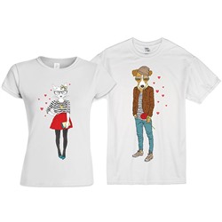 Парные футболки "Cat and Dog"