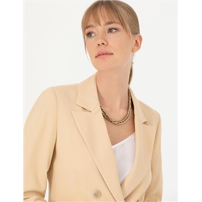 Бежевый круассант Slim Fit Jacket