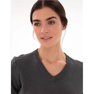 Anthracit Slim Fit Basic Sweater