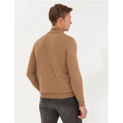 Camel Melanj Slim Fit Half Fisherman воротник Основной вязаный свитер