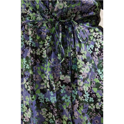 Blue A-Kesim/Bell Flower Well Dress Tbbss24ah00122