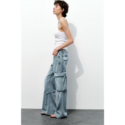 JEANS TRF CARGO TIRO MEDIO
