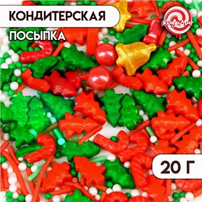 Кондитерская посыпка "Новогодний микс №1", 20 г