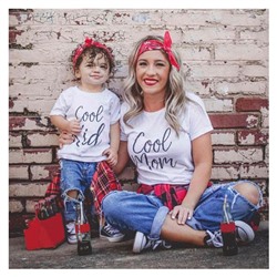 Футболки для мамы и ребенка "Cool mom, Cool kid"