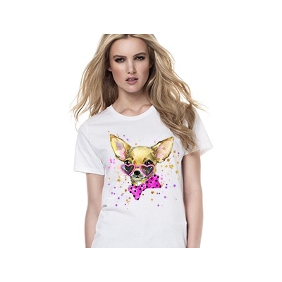 Футболка "Doggy" с розовым бантиком