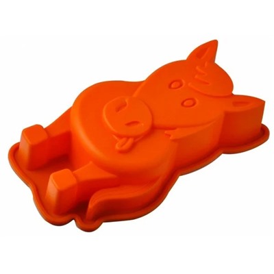 93-SI-FO-72 Ф-ма д/выпечки "Мустанг" Silicone 19х11х4,5 см ЖЕЛТАЯ