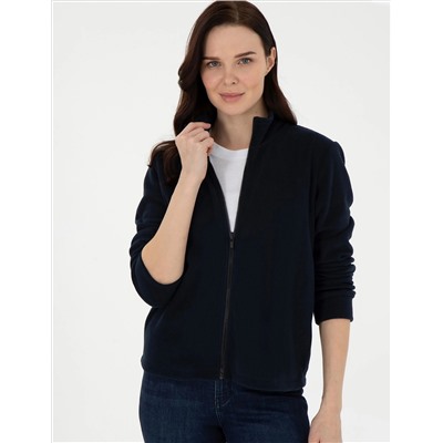 Navy Blue Comfort Fit Polar Cardigan