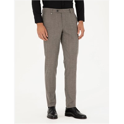 Серый бывший Тканевые штаны Slim Fit