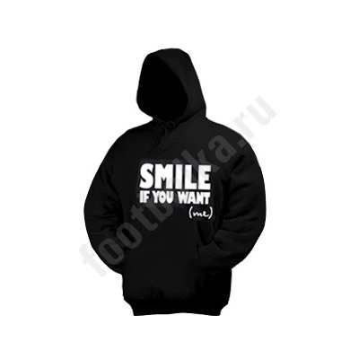 Толстовка-кенгурушка  "Smile if you want (me)"