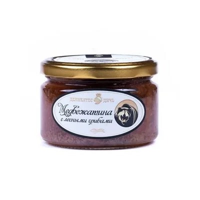 Мясо медвежатина томленая с лесными грибами, стекло, 220г