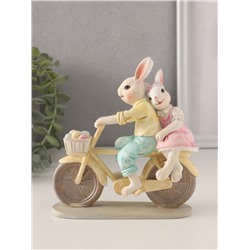 Фигурка полистоун «Кролики: прогулка на велосипеде», 14.5×5×15 см