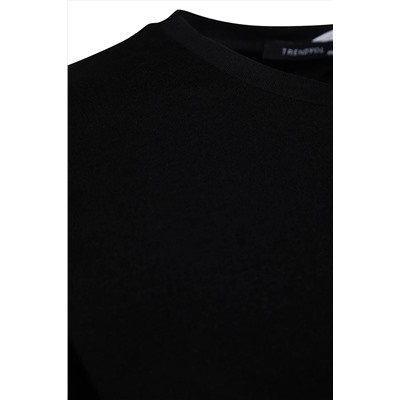 Футболка Black Fire Fit Выход на 100 %хлопковой вязание футболка с большим размером TBBSS22TS0727