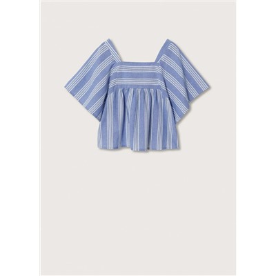 Blusa algodón rayas  -  Niña | MANGO OUTLET España