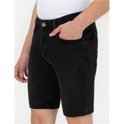 Anthracit Slim Fit Jean Shorts