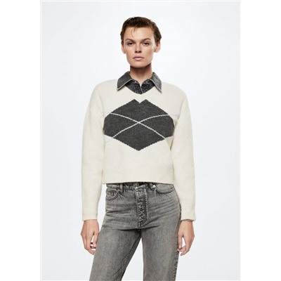Jersey estampado geométrico -  Mujer | MANGO OUTLET España