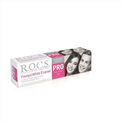 Зубная паста ROCS (РОКС) PRO Young & White Enamel, 135 гр