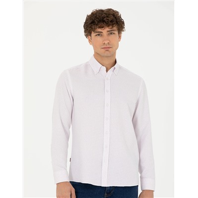Bordeaux Slim Fit рубашка с длинным рукавом