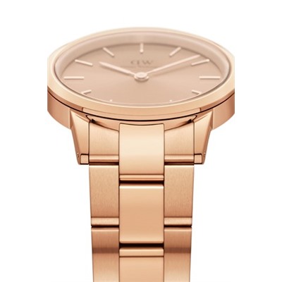 Reloj de cuarzo de acero Iconic Link - 32 mm - Rosa dorado y rosa